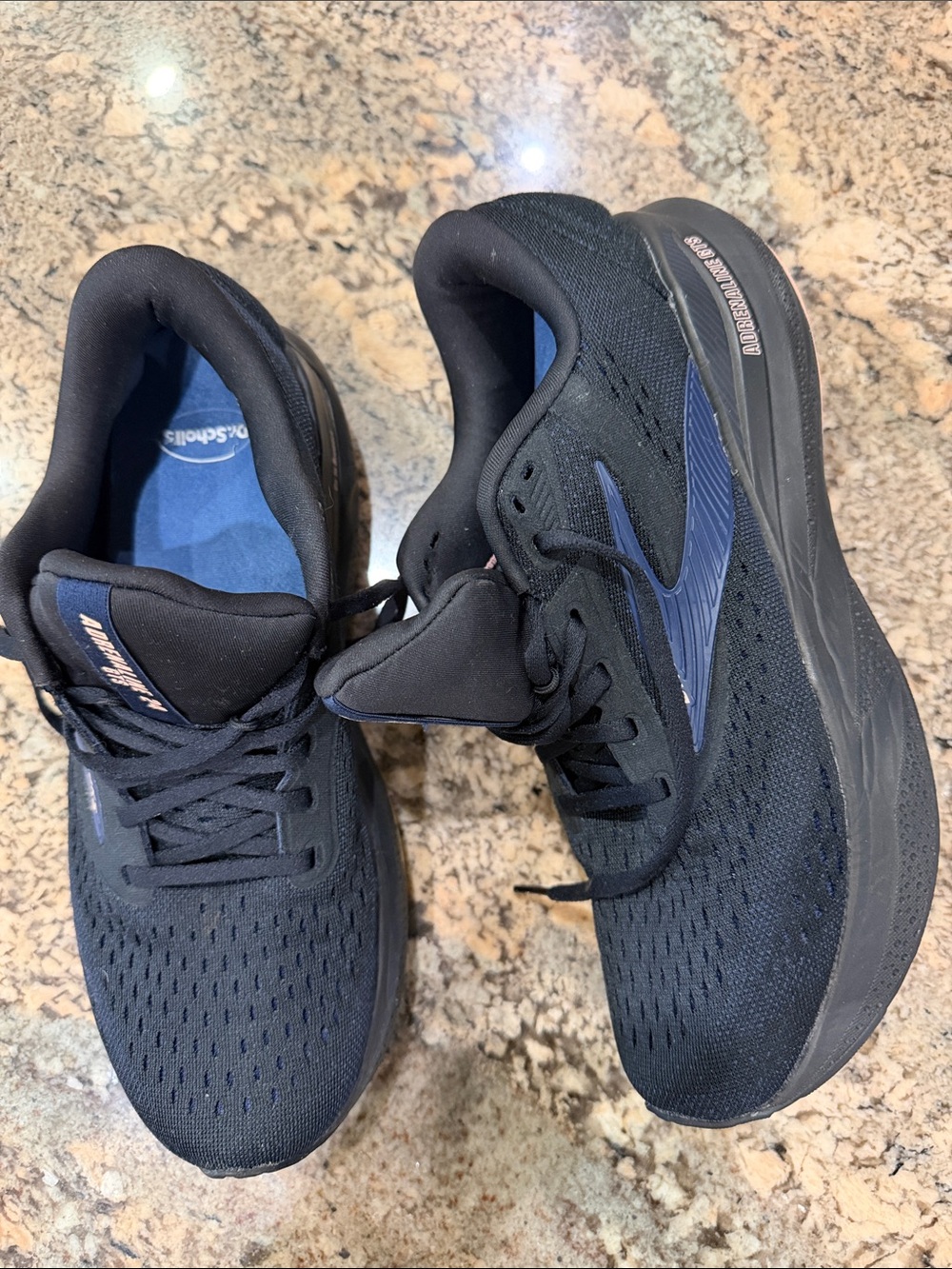 Brooks Black Running Shoes with Blue Accents
